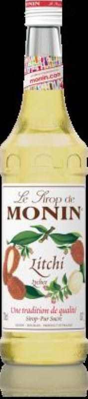 Monin Syrup Lychee - 700ML, featuring sweet and floral lychee flavor, perfect for cocktails, smoothies, and desserts.