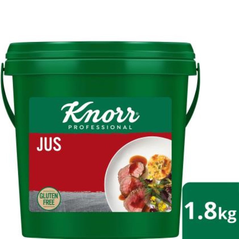 Jus Beef Gluten Free by Knorr, 1.8KG, crafted from real Australian beef for rich flavors and velvety texture.