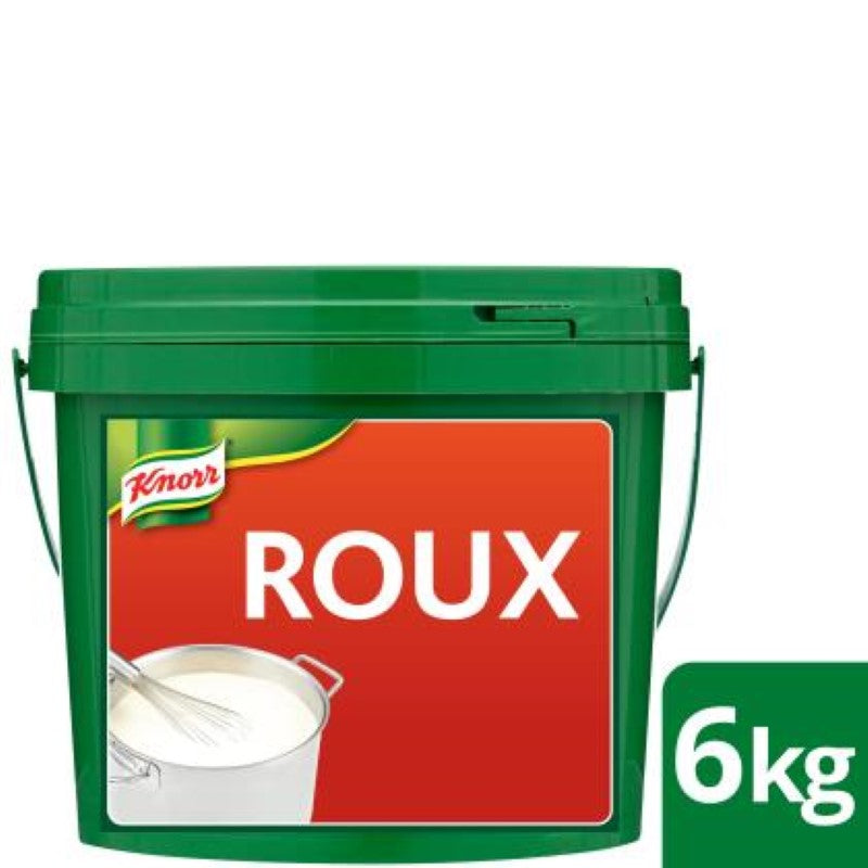 6KG pack of Knorr Roux, a versatile culinary essential for thickening sauces and making creamy white sauces.