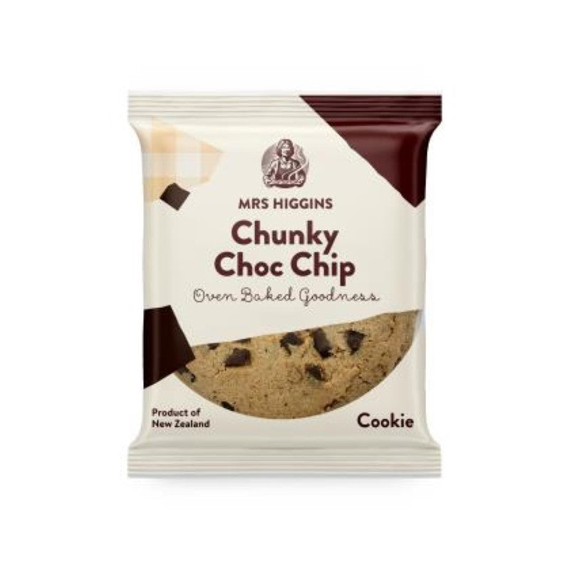 Cookie Chocolate Chip Chunky Individual Wrapped 40g - Mrs Higgins - 25PC