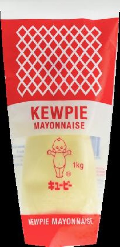 Kewpie Mayonnaise 1L bottle, rich and creamy with egg yolk and rice vinegar, perfect for sushi, salads, and gourmet dishes.