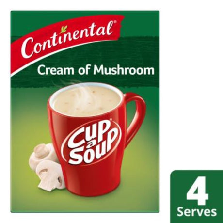 Cream Mushroom Soup Cup by Continental, 70g; rich, creamy flavor for a quick gourmet meal anytime, anywhere.