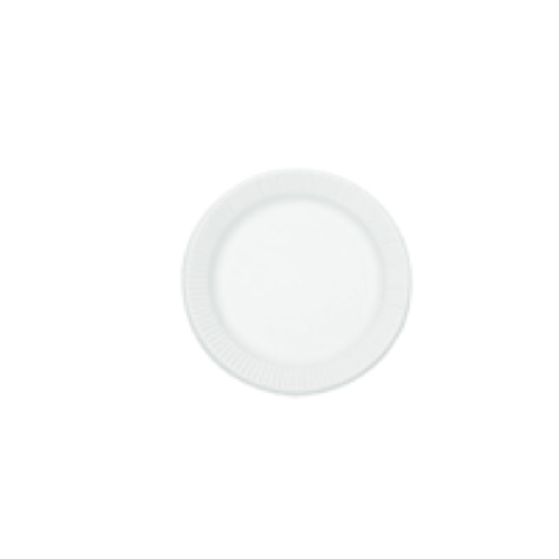 White disposable 150mm paper plates by Huhtamaki, eco-friendly, durable, perfect for parties and events, pack of 250.