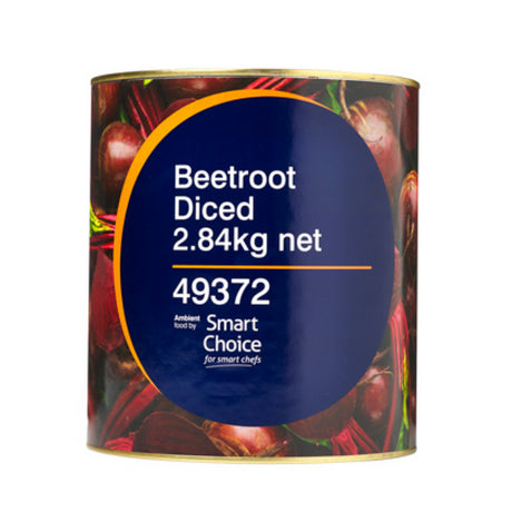 Dewfresh Beetroot Diced A10, vibrant and flavorful cubes, ideal for salads, soups, and stews, 2.84 kg pack.