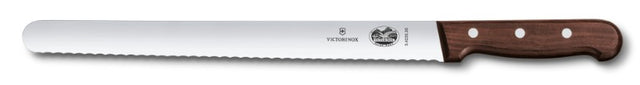 Victorinox Wavy Edge Pine Slicing Knife (36cm) with ergonomic handle for slicing meats and breads with precision and ease.