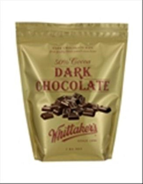 Whittaker's 2KG Dark Chocolate Pips, 50% cocoa, perfect for baking, snacking, or gifting; rich and smooth gourmet delight.