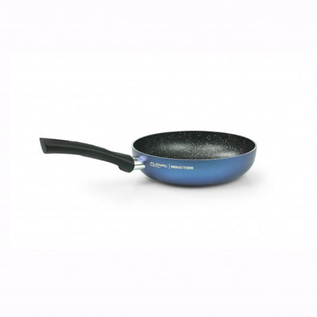 Flonal 22CM Gaia Induction Frypan with non-stick Granit coating, stylish blue finish, ergonomic handle, ideal for healthy cooking.