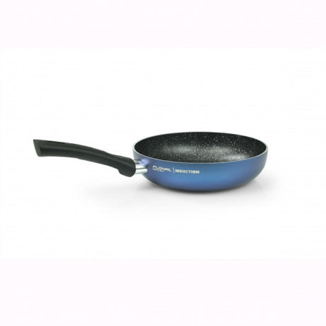 Flonal Cookware Gaia 26CM induction frypan with non-stick coating, stylish blue exterior, and ergonomic handle for easy cooking.