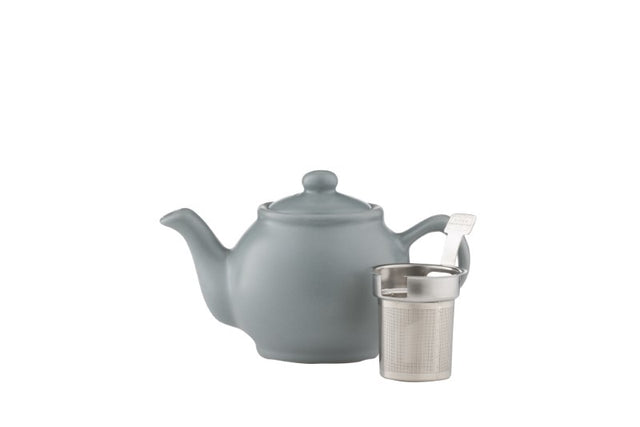 Grey Price & Kensington 2 Cup Teapot with non-drip spout and ergonomic handle, perfect for stylish tea brewing.