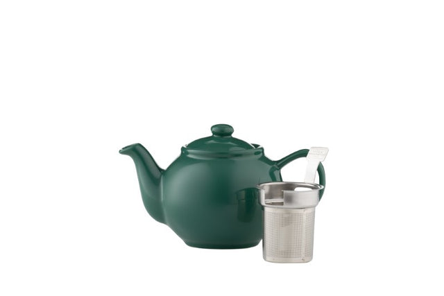 Green 2 Cup Teapot from Price & Kensington, featuring a stylish design, non-drip spout, and ergonomic handle for easy pouring.