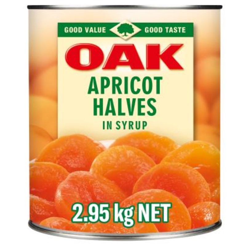 Apricot Halves Syrup - Oak - 2.95KG