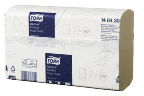 Tork® Paper Towel Slimline Advanced for efficient hand drying, eco-friendly, single-sheet dispensing, and quick refilling.