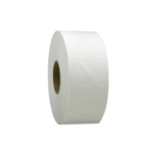 Jumbo 2-ply toilet rolls, 300m each, eco-friendly, FSC-certified, ideal for high-traffic areas, 8-pack for commercial use.