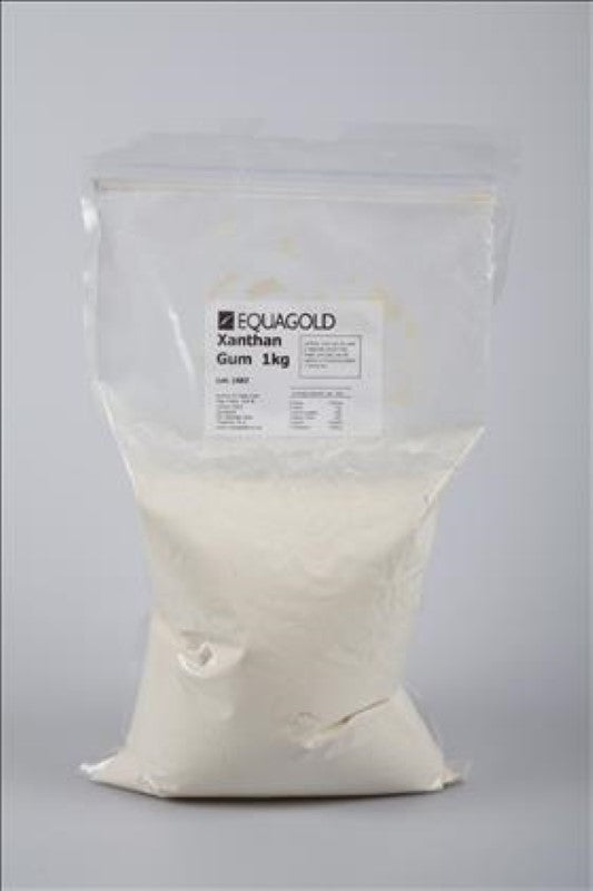 Equagold Gum Xanthan (1KG) - versatile food thickener for enhancing texture in sauces, dressings, and gluten-free recipes.