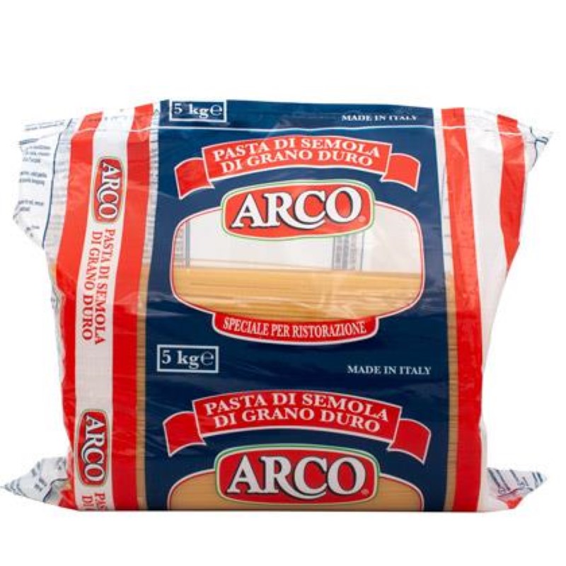 5KG pack of ARCO Pasta Spaghetti #5, authentic Italian pasta perfect for various delicious recipes.