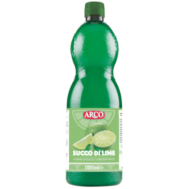 Tangy ARCO Lime Juice in a 1L bottle, perfect for cocktails, marinades, and dressings, sourced from Mexico.