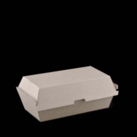 Eco-friendly brown kraft snack box from Detpak, designed for hot foods, compostable, and customizable for branding.