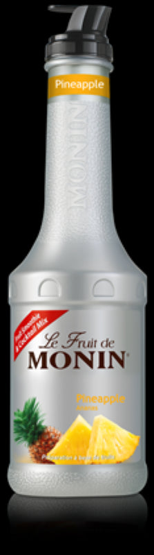 Monin 1L Pineapple Puree, featuring tropical sweetness for cocktails, smoothies, and desserts.