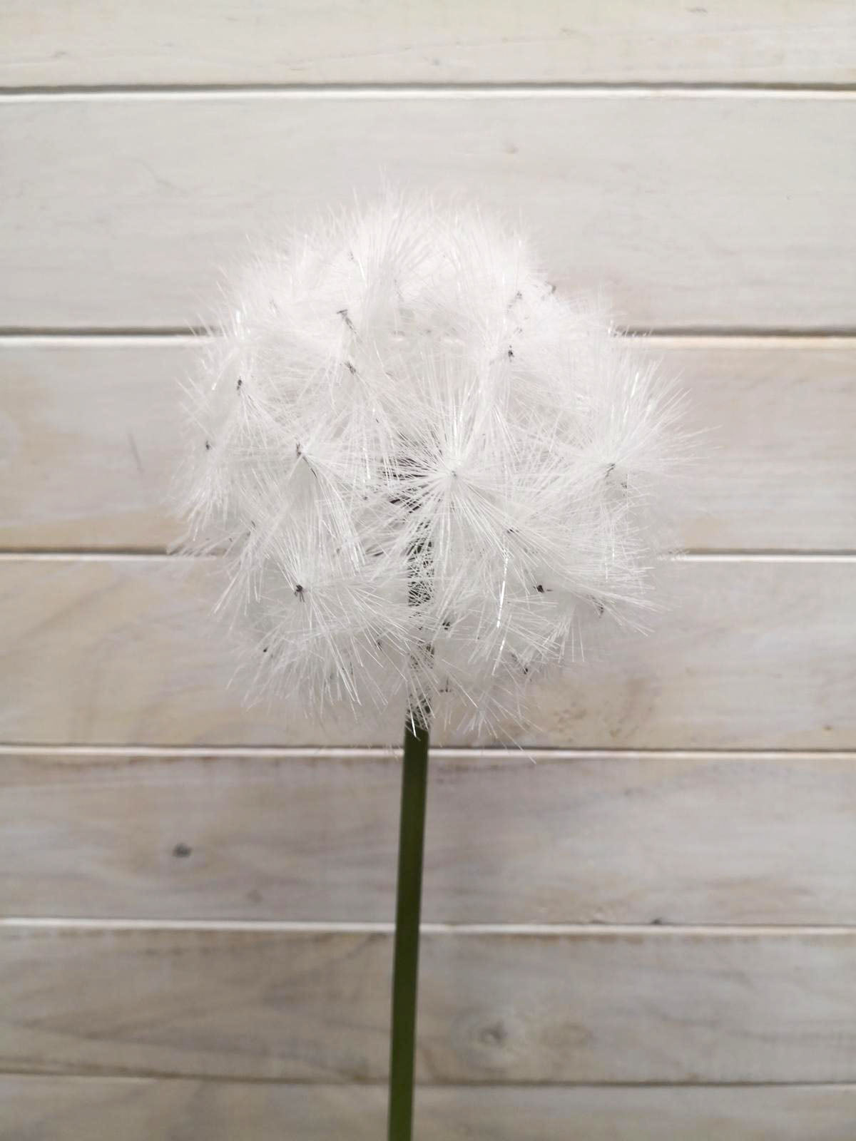 Realistic artificial dandelion flower with lush green stems, standing 67 cm tall, perfect for vibrant home or event decor.