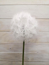 Realistic artificial dandelion flower with lush green stems, standing 67 cm tall, perfect for vibrant home or event decor.