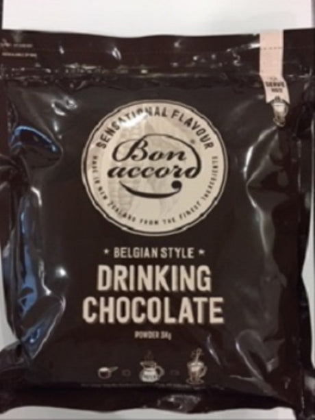 Luxurious 3KG pack of Bon Accord Belgian drinking chocolate, ideal for rich, smooth hot chocolate experiences.