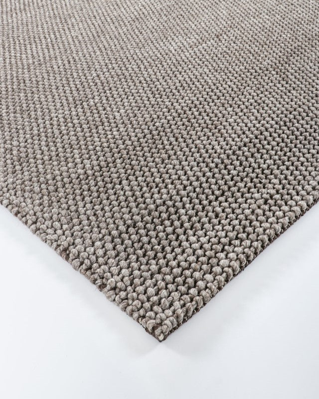 Cyrus Earth 250x350cm Floor Rug in warm beige, handwoven blend of wool, cotton, and polyester, perfect for any interior style.