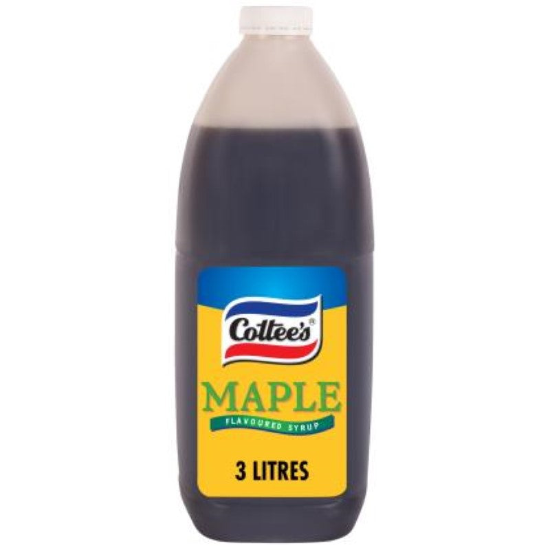 Cottee's 3L Maple Flavoured Syrup, perfect for pancakes, waffles, desserts, and baking with authentic sweetness from New Zealand.