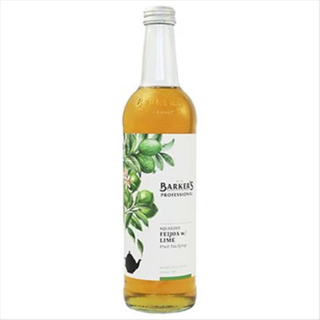 Syrup Feijoa Lime Oolong Tea from Barkers, 500ML bottle, perfect for enhancing beverages and culinary delights.