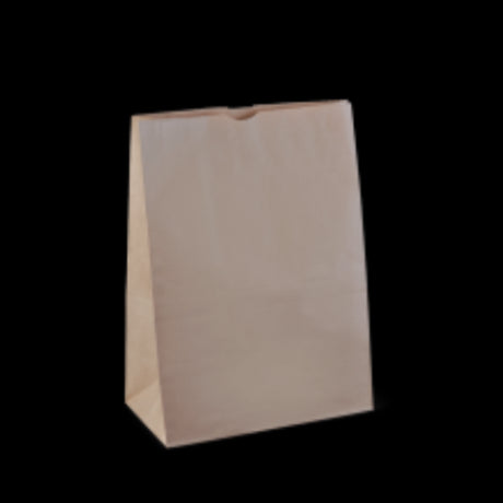 Brown heavy-duty paper SOS bags, 300x260x135mm, pack of 250, ideal for takeout and retail, eco-friendly and durable.