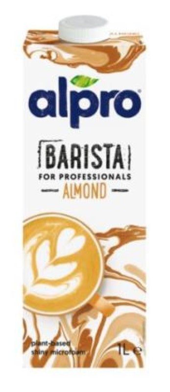 Creamy Alpro Almond Milk for Professionals in a 1L bottle, perfect for vegan cooking and guilt-free indulgence.