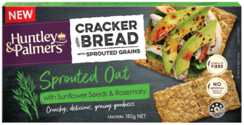 Cracker Bread Sprouted Oat - Huntley & Palmers - 180G