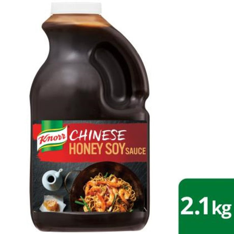 Knorr's 2.1KG Soy Honey Sauce - a gluten-free mix of sweet and tangy, perfect for enhancing various dishes.