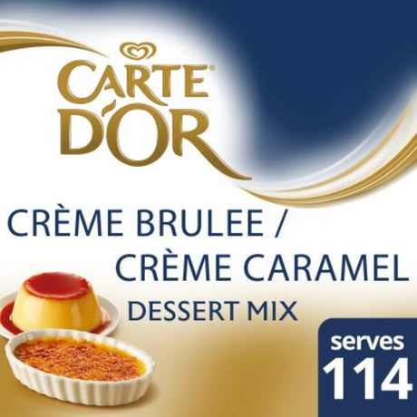 Creme Brulee Mix by Carte D'Or - 1.25KG, versatile for rich Creme Caramel or classic Creme Brulee desserts.