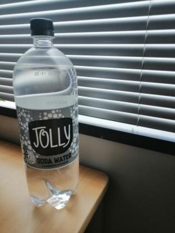 Refreshing Jolly Soda Water in a convenient 1.5L bottle, perfect for hydration and gatherings, made in New Zealand.