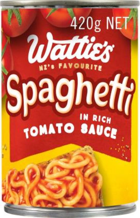 Wattie's 420G Spaghetti pack, made in New Zealand, perfect for al dente meals and versatile pasta dishes.