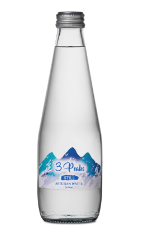 Water Still Glass Bottle - 3 Peaks - 15X300ML
