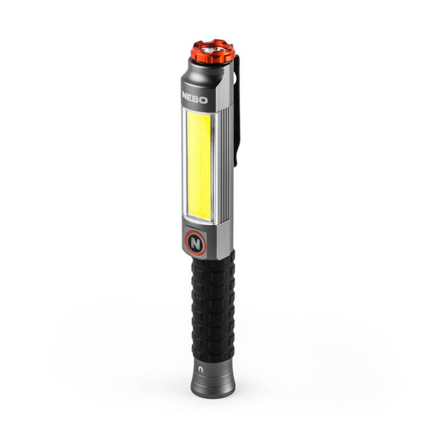 Nebo Big Larry 3 flashlight with 600 lumens COB work light, magnetic base, and durable, water-resistant design.