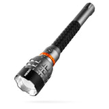 Highly versatile Nebo Davinci 18000 rechargeable flashlight, delivering 18,000 lumens with smart features for outdoor adventures.