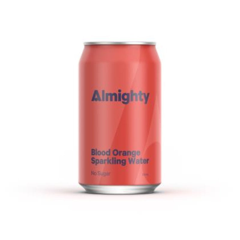 Refreshing Almighty Water Sparkling Blood Orange, 24 cans of sugar-free 330ml deliciousness from New Zealand.