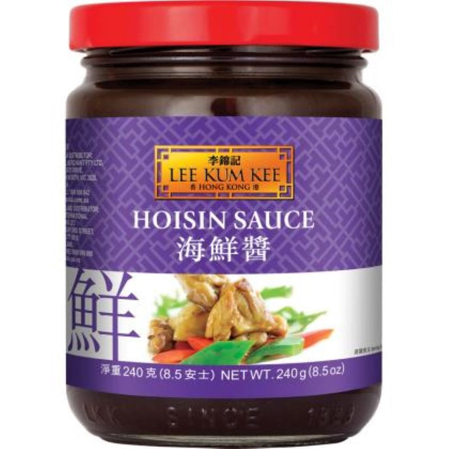 Authentic Lee Kum Kee Hoisin Sauce in a 240g bottle, perfect for enhancing Asian dishes with sweet and savory flavor.