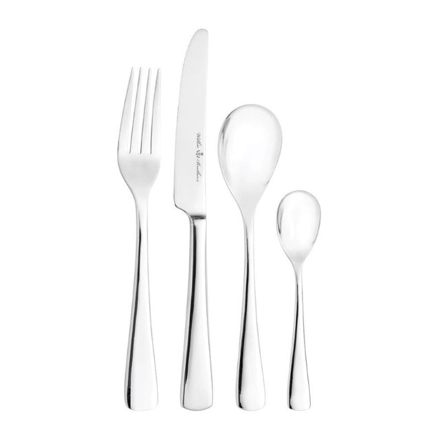 Premium 32-piece Wilkie Brothers Kingston stainless steel cutlery set, featuring knives, forks, and spoons for elegant dining.