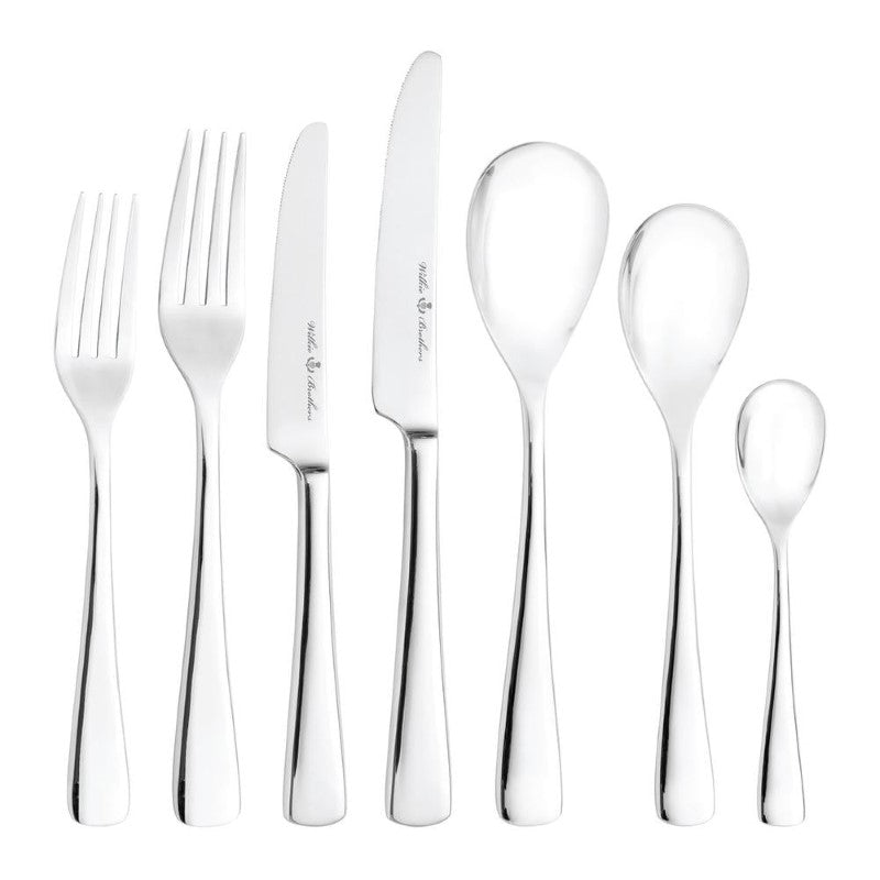 Wilkie Brothers Kingston 56-piece stainless steel cutlery set for elegant dining, including knives, forks, and spoons.