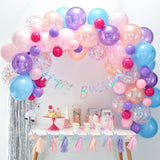 Colorful pastel balloon pack includes 80 balloons for creating stunning arches and garlands at any celebration.