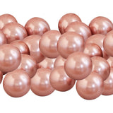 Rose gold chrome balloon pack of 40, ideal for elegant party mosaics and decor, featuring a radiant latex finish.