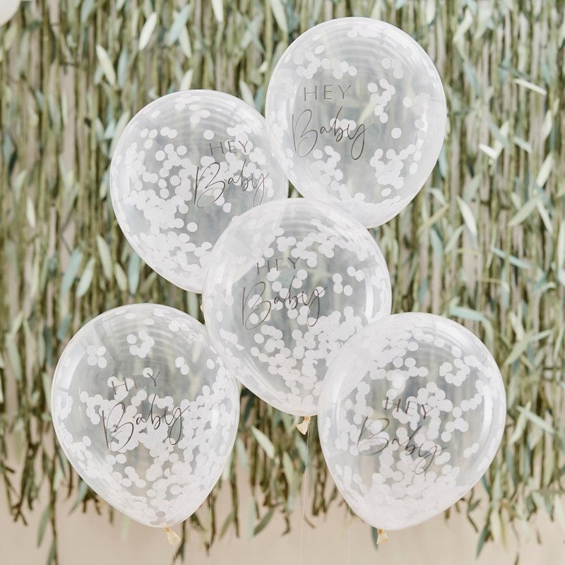 Botanical Baby Hey Baby 12 Inch Balloons - Pack of  5