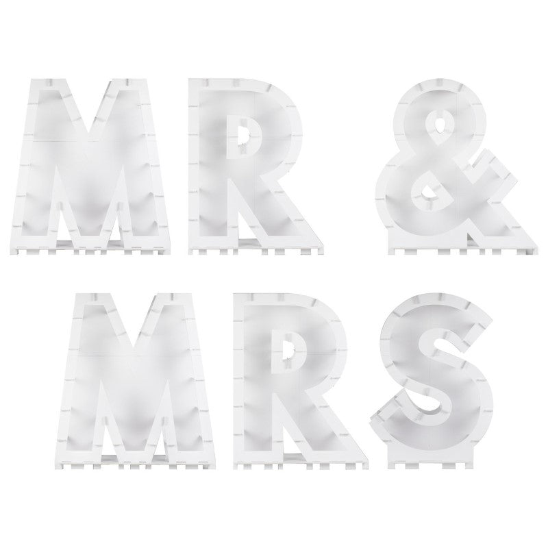 Botanical Wedding Balloon Mosaic Mr & Mrs 6cm Height