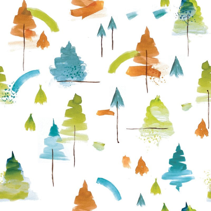 Christmas-themed wrapping paper featuring elegant abstract trees, eco-friendly, 600mm wide, 40m long, perfect for holiday gifts.