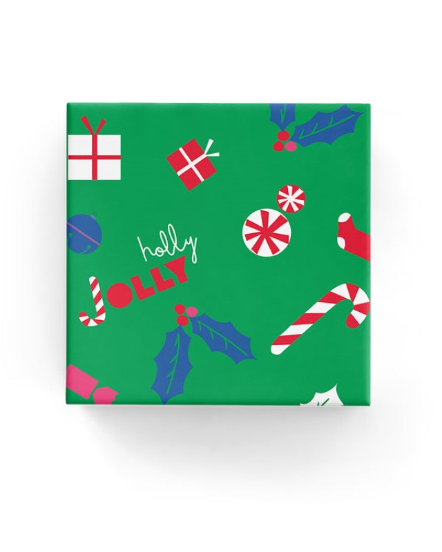 Wrapping Paper - Holly Jolly Xmas Wrap Green