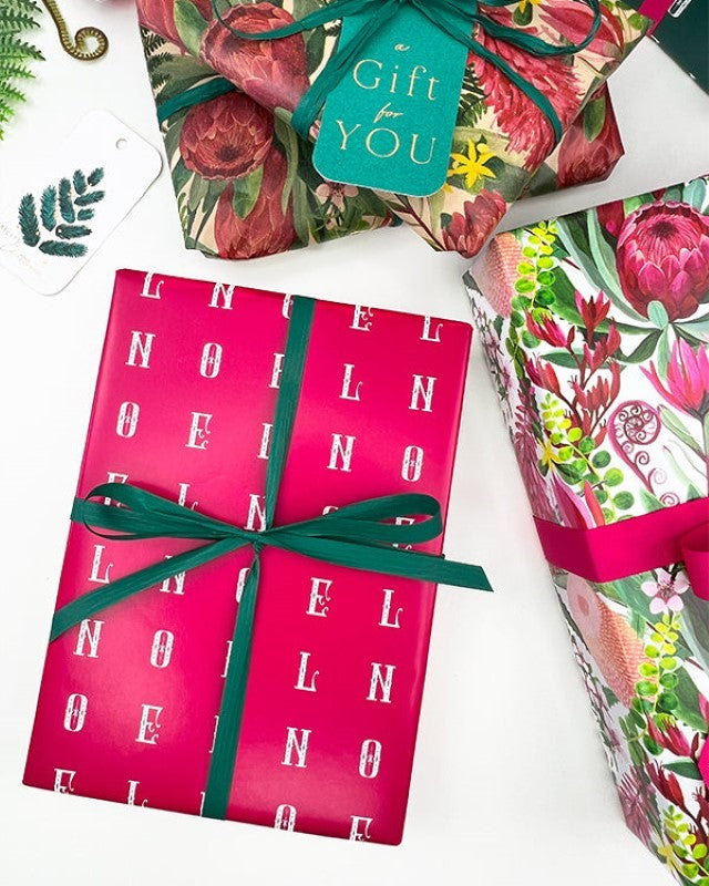 Wrapping Paper - Noel Wrap Raspberry