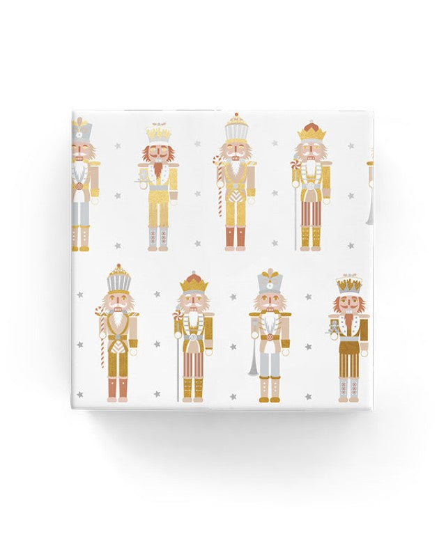 Wrapping Paper - Nutcracker and Stars Wrap Gold Silver Beige